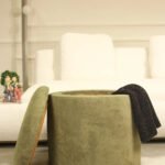 Khaki Storage Pouf