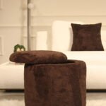 Brown Storage Pouf